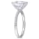 3-1/5 CT DEW Created Moissanite Engagement Ring in 10K White Gold