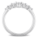 3/8 CT TGW Lab Grown Diamond Chevron Ring in Platinum Plated Sterling Silver