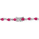 5 1/3 CT TGW Created Ruby X Link Bracelet in Sterling Silver