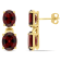 10 1/5 CT TGW Garnet Dangle Earrings in Yellow Gold Plated Sterling Silver