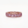 14K Rose Gold Pink Sapphire Hearts Band Ring