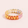 14K Yellow Gold Rainbow Sapphire Octagon Band Ring