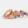 14K Rose Gold Rainbow Sapphire Hearts Band Ring