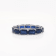 14K White Gold Blue Sapphire Octagon East-West Band Ring