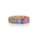 14K Yellow Gold Multi Sapphire Octagon Ring
