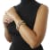 ALBERTO MILANI – PIAZZA MERCANTI, 14K YELLOW GOLD TUBOGAS 3 ROWS 8MM
WITH DIA. CT.0,27 BRACELET