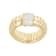 ALBERTO MILANI – PIAZZA MERCANTI 14K Yellow Gold Tubogas Diamond Ring .24ctw