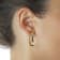 ALBERTO MILANI – MILLENIA, 14K YELLOW GOLD POLISHED 1’’ HOOP EARRINGS