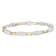 14K Two-Tone Gold 2.0ctw Princess Cut Diamond Tapered and Equal Sign
Link Bracelet