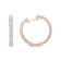18K Rose Gold 1 Cttw Round Bezel-Set Diamond Hoop Earrings (F-G Color,
VS1-VS2 Clarity)