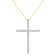 10K Yellow Gold Over Sterling Silver 4.0ctw Diamond Cross Pendant
w\chain 18"