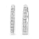 10K White Gold 1/5ctw Round-Cut Diamond Modern Hoop Earrings
