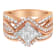 10K Two-Tone Gold Diamond Bypass Cocktail Ring (1 1/2ctw, H-I Color,
I1-I2 Clarity)