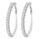 10K White Gold 1/2ctw Diamond Hoop Earrings