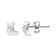 0.10ctw Round Cut Diamond Sterling Silver Earrings
