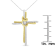 Diamond-Accented Cross 10K Yellow & White Gold Pendant Necklace with
18" Chain