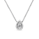 0.10ctw Pear Diamond Miracle-Set Solitaire 10K White Gold Necklace