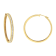 10K Yellow Gold 1.0ctw Slim Diamond Hoop Earrings