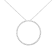 Sterling Silver 4ctw Round-Cut Diamond Open Circle Hoop Necklace (J-K
Color, I1-I2 Clarity)