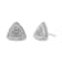 Diamond-Accented Sterling Silver Trillion Shaped 4-Stone Halo Stud Earrings