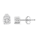 10K White Gold Over Sterling Silver 1/2ctw Miracle Set Diamond Stud Earring