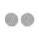 18K White Gold 3 1/2ctw Shared Prong Set Diamond Cluster Composite Disc
Stud Earrings