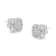 0.50ctw Round-Cut Diamond .925 Sterling Silver Floral Cluster and Halo
Stud Earring
