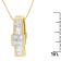 14K Yellow Gold 1 1/10ctw Mixed Cut Overlapping Diamond Drop Pendant
w\chain(H-I, SI1-SI2)
