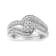 Sterling Silver 1/3 Cttw  Multi-Diamond Bypass Vintage-Style Bridal Set
Ring and Band