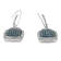 Rhodium Over Sterling Silver 3/4ctw Blue and White Diamond Cushion
Shaped Dangle Earrings