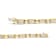 2.00ctw Invisible-Set Princess Cut Diamond 10K Yellow Gold  Tennis Bracelet