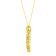 14K Yellow Gold Over Sterling Silver Diamond Open Heart 18" Pendant w\chain