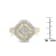 10K Yellow Gold Round and Baguette-Cut Diamond Cocktail Ring (1.0ctw,
I-J Color, I1-I2 Clarity)