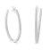 14K White Gold Round Diamond Hoop Earrings 1.0ctw