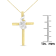 Diamond-Accented Spiral & Cross 10K Yellow & White Gold Pendant
Necklace with 18" Chain