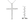 1/10ctw Diamond Shared Prong Cross Sterling Silver Pendant Necklace with
18" Chain