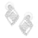 10K White Gold 1/3ctw Princess-cut Diamond Double Triangle Stud Earrings