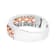 10K White and Rose Gold 1/3ctw Diamond Infinity Ribbon Band Ring (I-J
Color, I1-I2 Clarity)