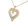 14K Yellow Gold Over Sterling Silver 3/4ctw Mixed Cut Diamond Open Heart
18" Pendant w\chain