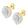 10K Yellow Gold 1/2ctw Diamond Cluster Cocktail Stud Earrings