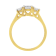 10K Yellow Gold Princess-Cut Diamond Three Stone Band Ring (1.0ctw, J-K
Color, I1-I2 Clarity)