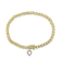 Yellow Gold-Plated Sterling Silver 2ct TDW Diamond Heart Charm Bracelet
(I-J, I3-Promo) - 7"