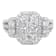 14K White Gold 2 1/4ctw Diamond Cocktail Cluster Ring (G-H Color, SI2-I1
Clarity) - Size 7