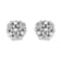 Sterling Silver 1/10ctw Prong Set Round-Cut Trio Diamond Stud Earrings