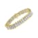 14K Two-Tone 5.0ctw Round and Baguette Cut Diamond 7" Reflective
Tennis Bracelet