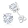 14K White Gold IGI Certified  1/2ctw Lab Grown Round-Cut Diamond Classic
Solitaire Stud Earrings