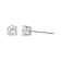 14K White Gold 3/4ctw Lab Grown Diamond 4-Prong Classic Stud Earrings