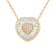 10K Yellow Gold Diamond Heart Pendant w\chain(1/2ctw, H-I Color, I1-I2 Clarity)