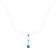 14K White Gold 1 1/2ctw White and Treated Blue Diamond Pendant With
Chain(H-I, I1-I2)