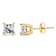 IGI Certified 14k Yellow Gold 1/2 cttw Princess-Cut Solitaire Diamond
Push Back Stud Earrings